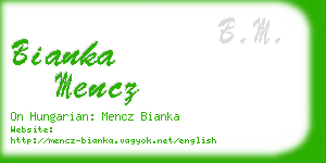 bianka mencz business card